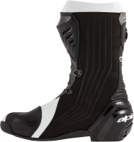 ALPINESTARS SUPERTECH R BOOTS STECH R BK/WT EURO SIZE 45 / USA SIZE 10.5