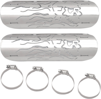 FLAMING SKULL HEAT SHIELDS